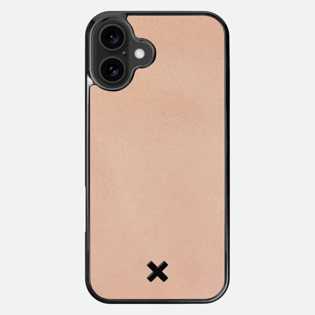 Natural Leather Case for the Apple iPhone 16 Plus featuring a Genuine Leather backer with the Keyway X Mark#Phone Model_iPhone 16 Plus