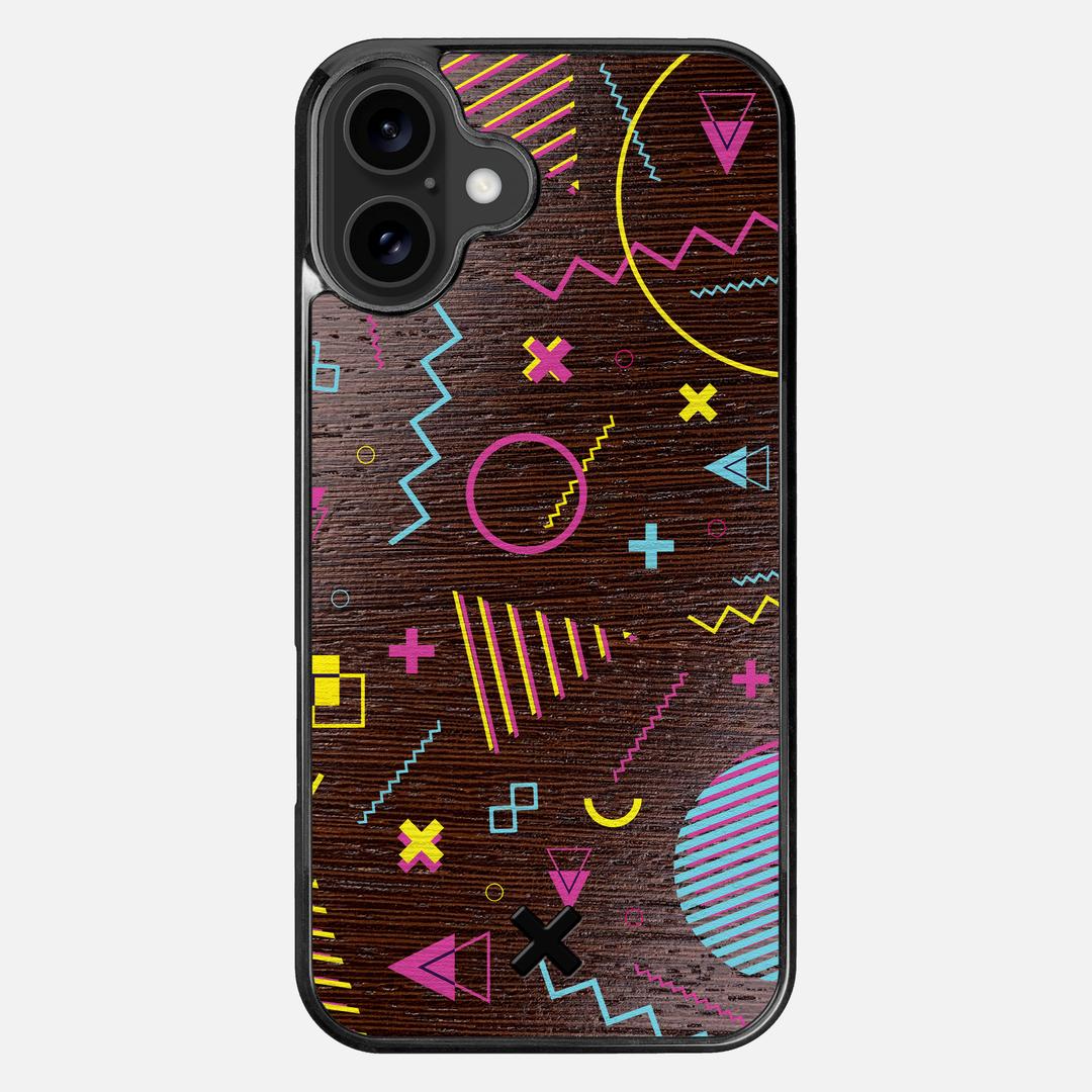 Neon Case for the Apple iPhone 16 Plus featuring a UV Printed Wenge Wood backer with the Keyway X Mark#Phone Model_iPhone 16 Plus