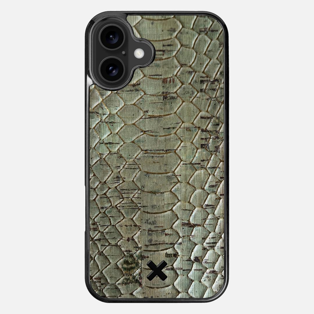 Python Cork Case for the Apple iPhone 16 Plus featuring a Genuine Cork backer with the Keyway X Mark#Phone Model_iPhone 16 Plus