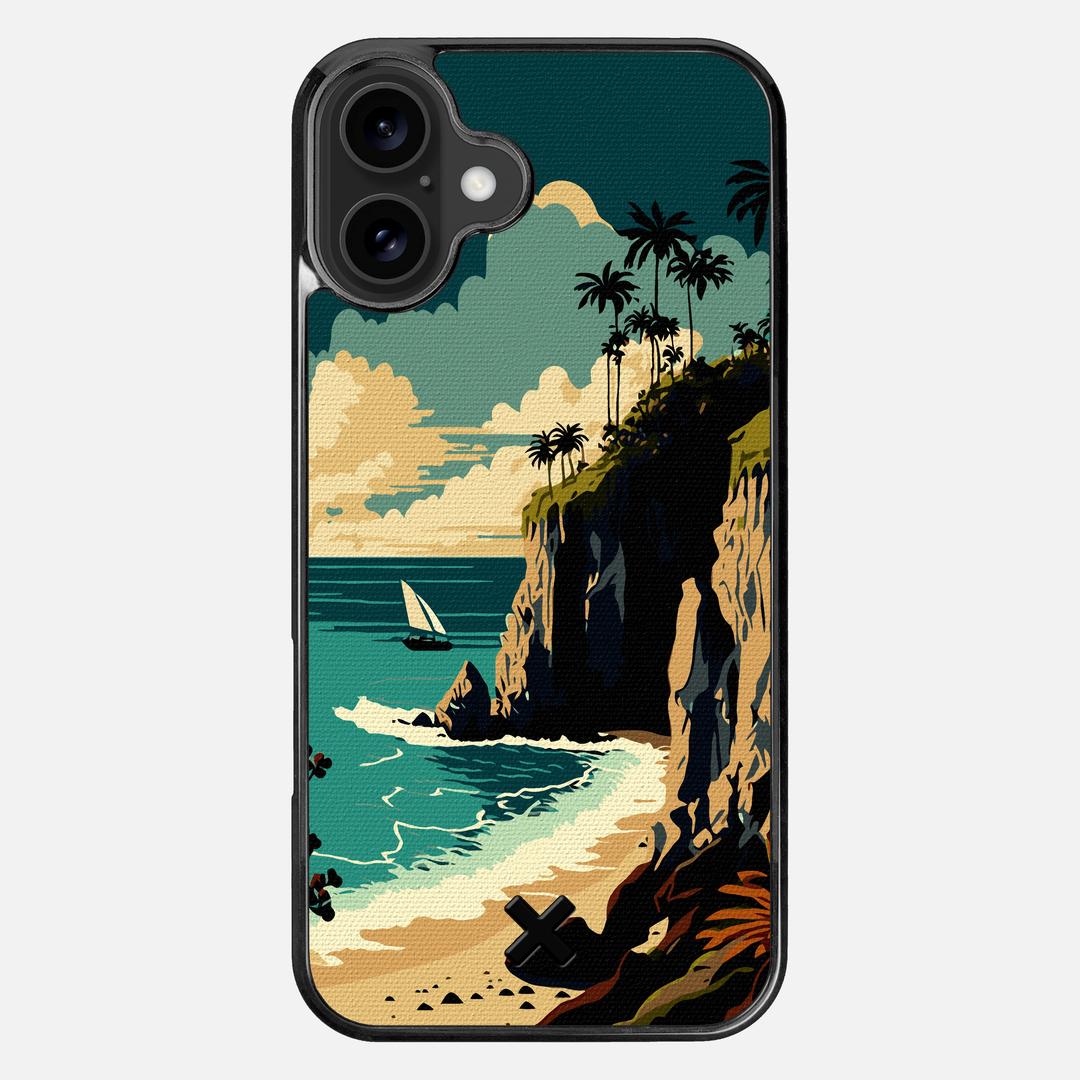 Seaside Case for the Apple iPhone 16 Plus featuring a UV Printed Cotton Canvas backer with the Keyway X Mark#Phone Model_iPhone 16 Plus