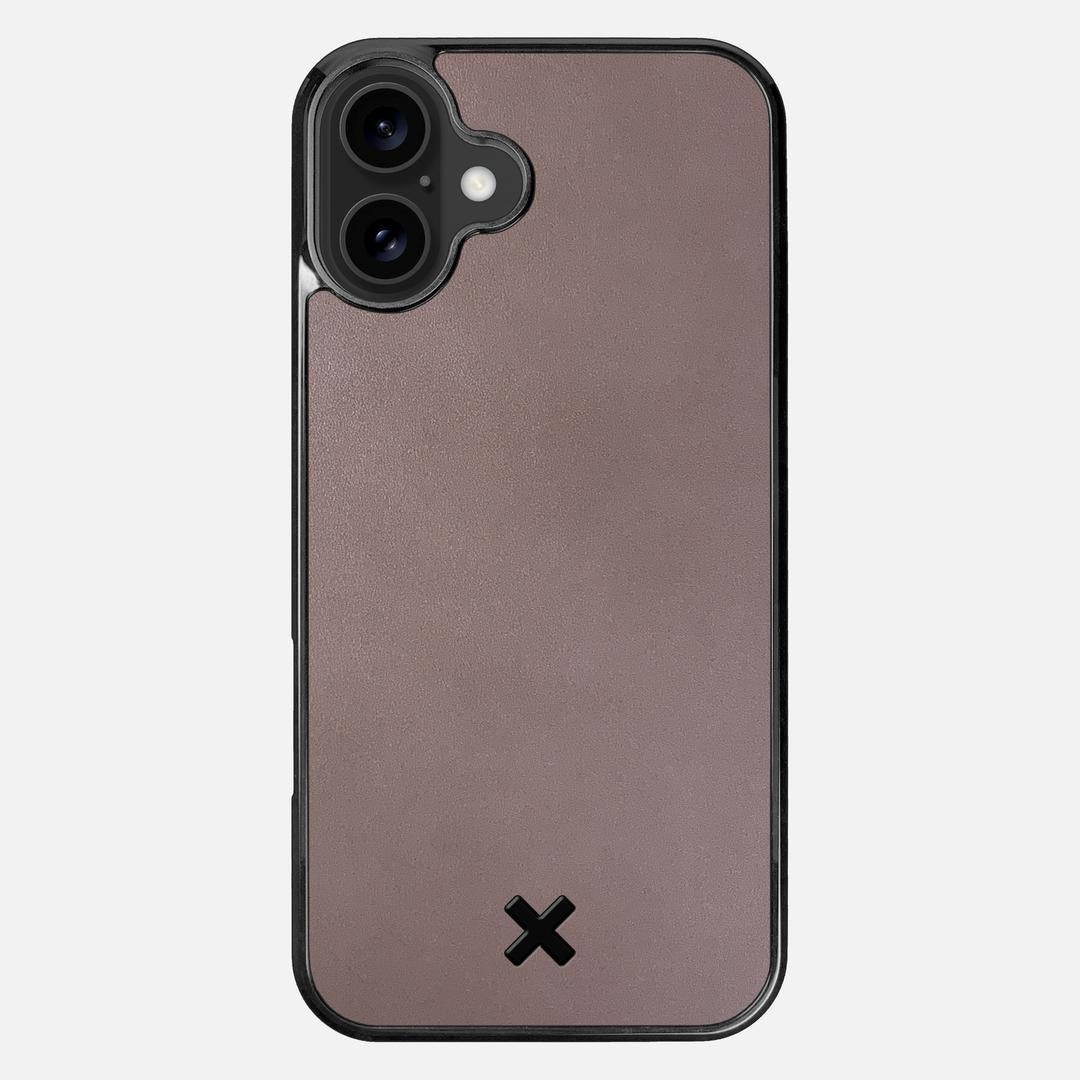 Slate Leather Case for the Apple iPhone 16 Plus featuring a Genuine Leather backer with the Keyway X Mark#Phone Model_iPhone 16 Plus