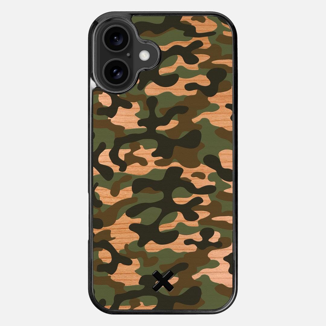 Trooper Case for the Apple iPhone 16 Plus featuring a UV Printed and Cherry Wood backer with the Keyway X Mark#Phone Model_iPhone 16 Plus