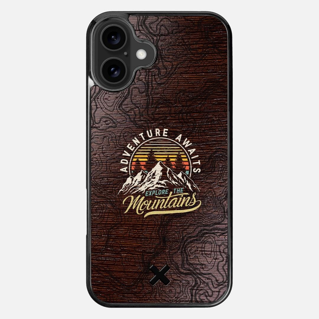 Wanderlust Case for the Apple iPhone 16 Plus featuring a UV Printed Wenge Wood backer with the Keyway X Mark#Phone Model_iPhone 16 Plus