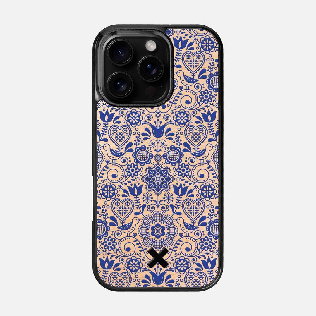 Bloom Case for the Apple iPhone 16 Pro featuring a UV Printed Maple Wood backer with the Keyway X Mark#Phone Model_iPhone 16 Pro