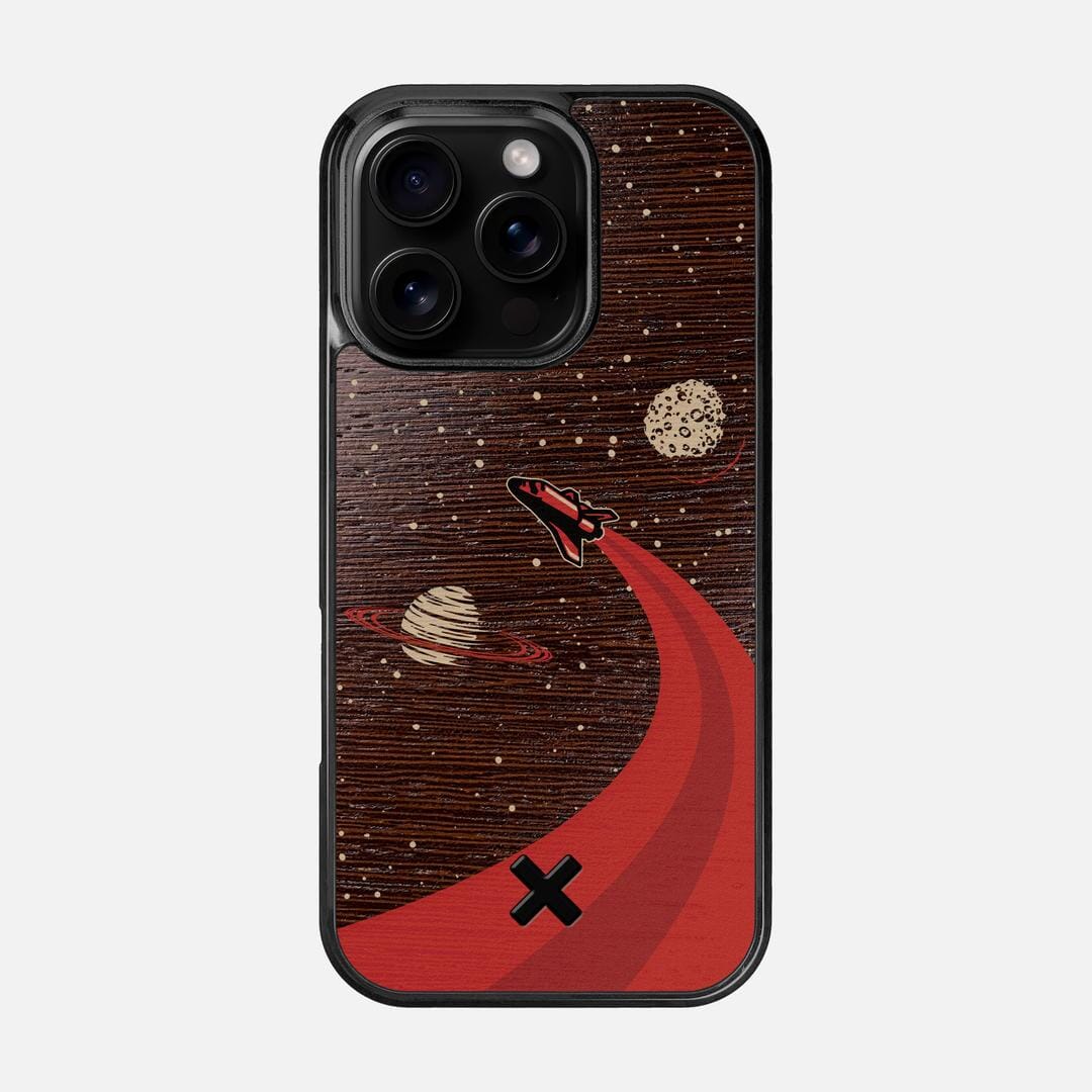 Booster Case for the Apple iPhone 16 Pro featuring a UV Printed Wenge Wood backer with the Keyway X Mark#Phone Model_iPhone 16 Pro