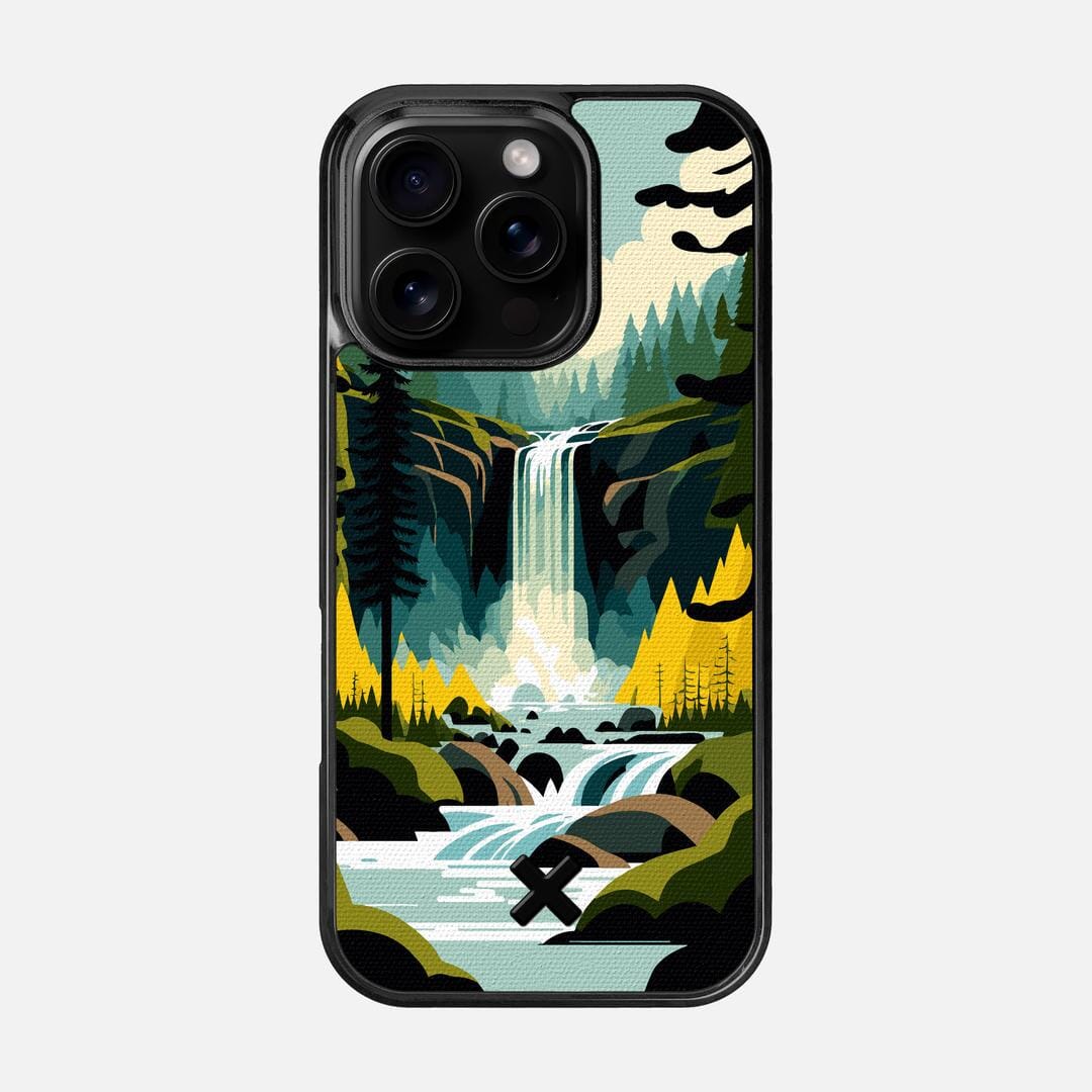 Cascade Case for the Apple iPhone 16 Pro featuring a UV Printed Cotton Canvas backer with the Keyway X Mark#Phone Model_iPhone 16 Pro
