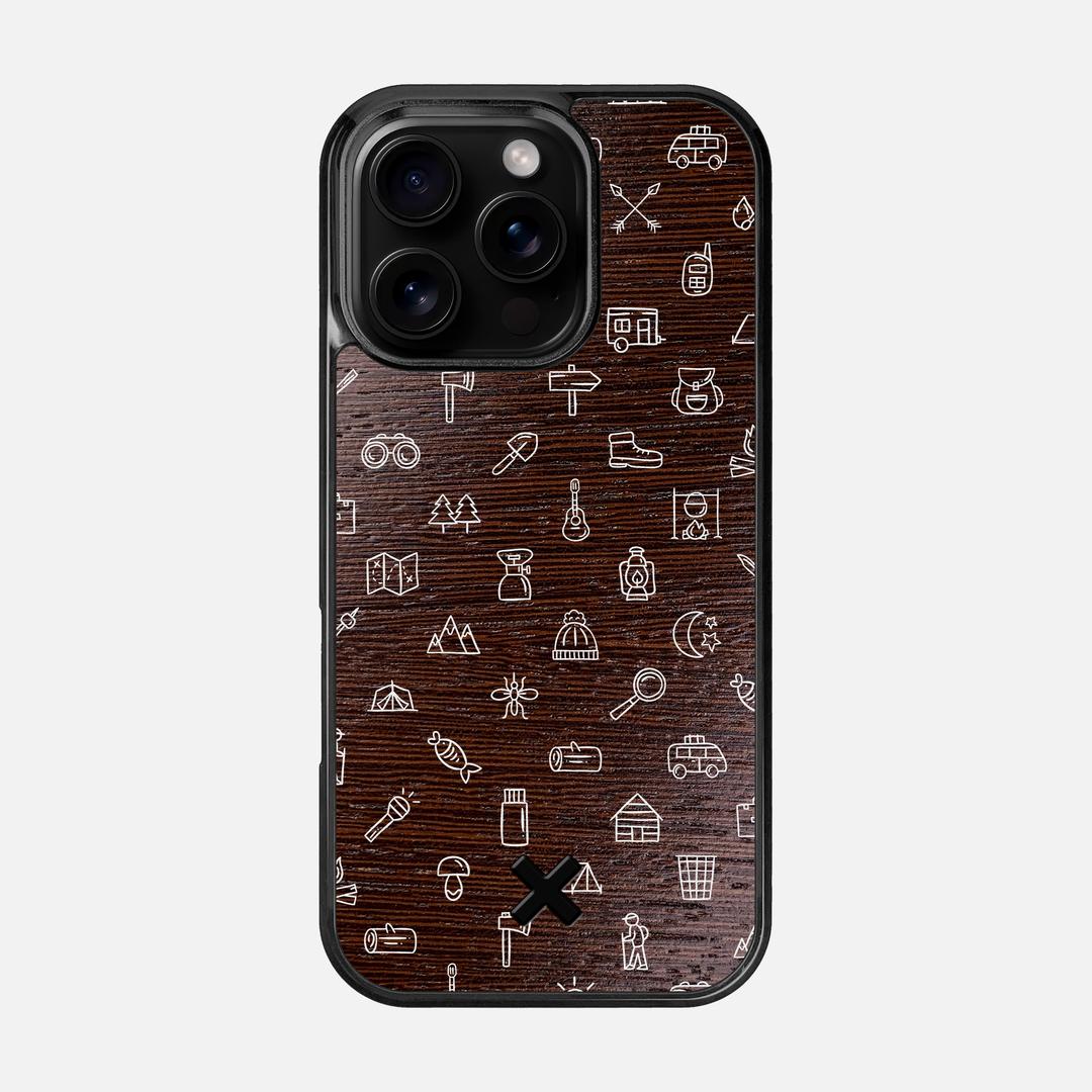 Gear Case for the Apple iPhone 16 Pro featuring a UV Printed Wenge Wood backer with the Keyway X Mark#Phone Model_iPhone 16 Pro