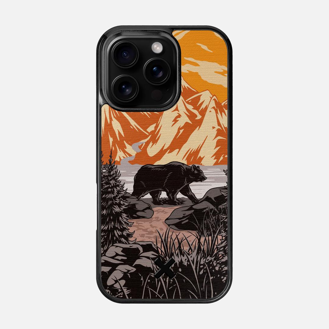 Kodiak Case for the Apple iPhone 16 Pro featuring a UV Printed Wenge Wood backer with the Keyway X Mark#Phone Model_iPhone 16 Pro