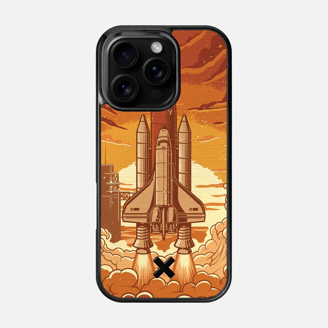 Launch Case for the Apple iPhone 16 Pro featuring a UV Printed Wenge Wood backer with the Keyway X Mark#Phone Model_iPhone 16 Pro
