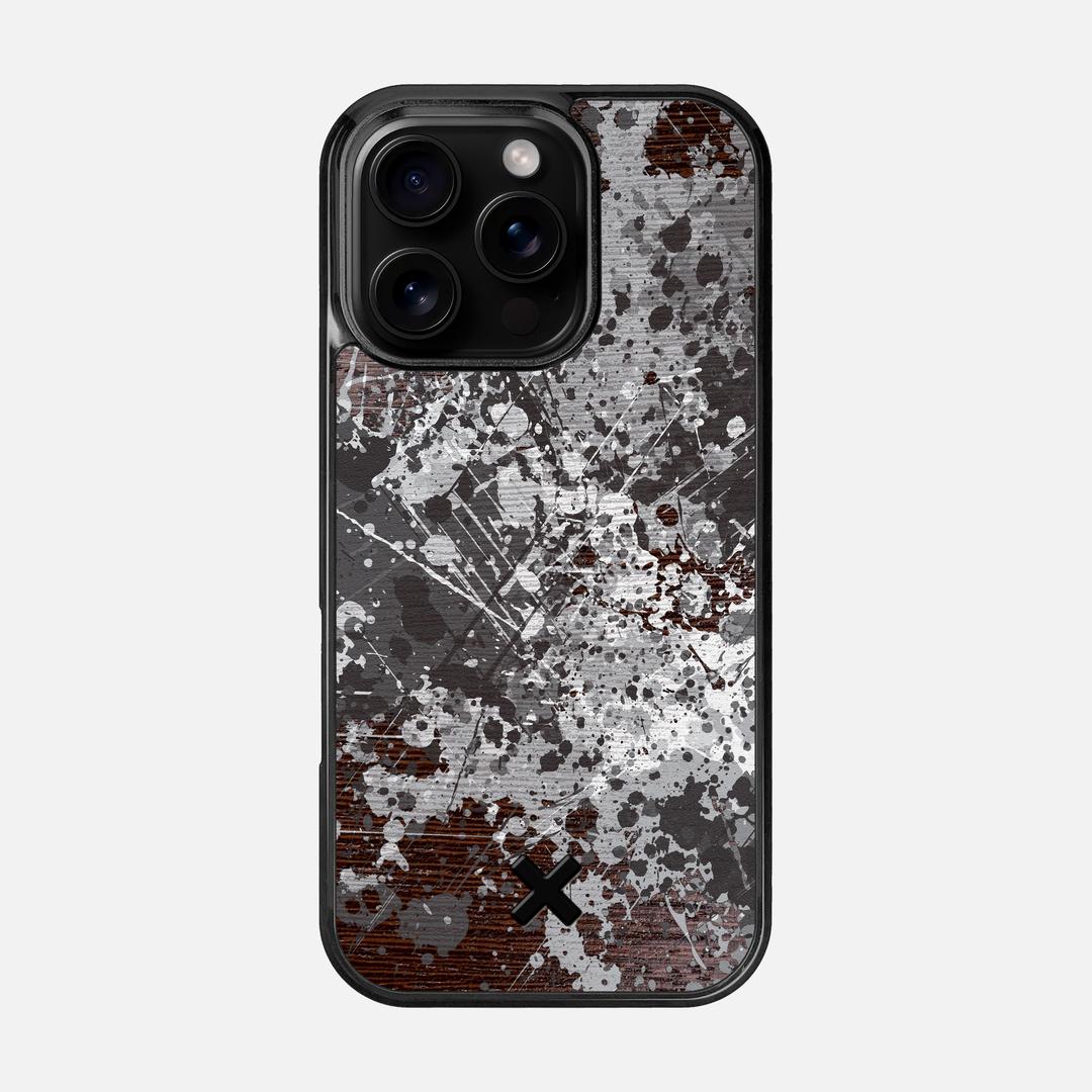 Mono Case for the Apple iPhone 16 Pro featuring a UV Printed Wenge Wood backer with the Keyway X Mark#Phone Model_iPhone 16 Pro