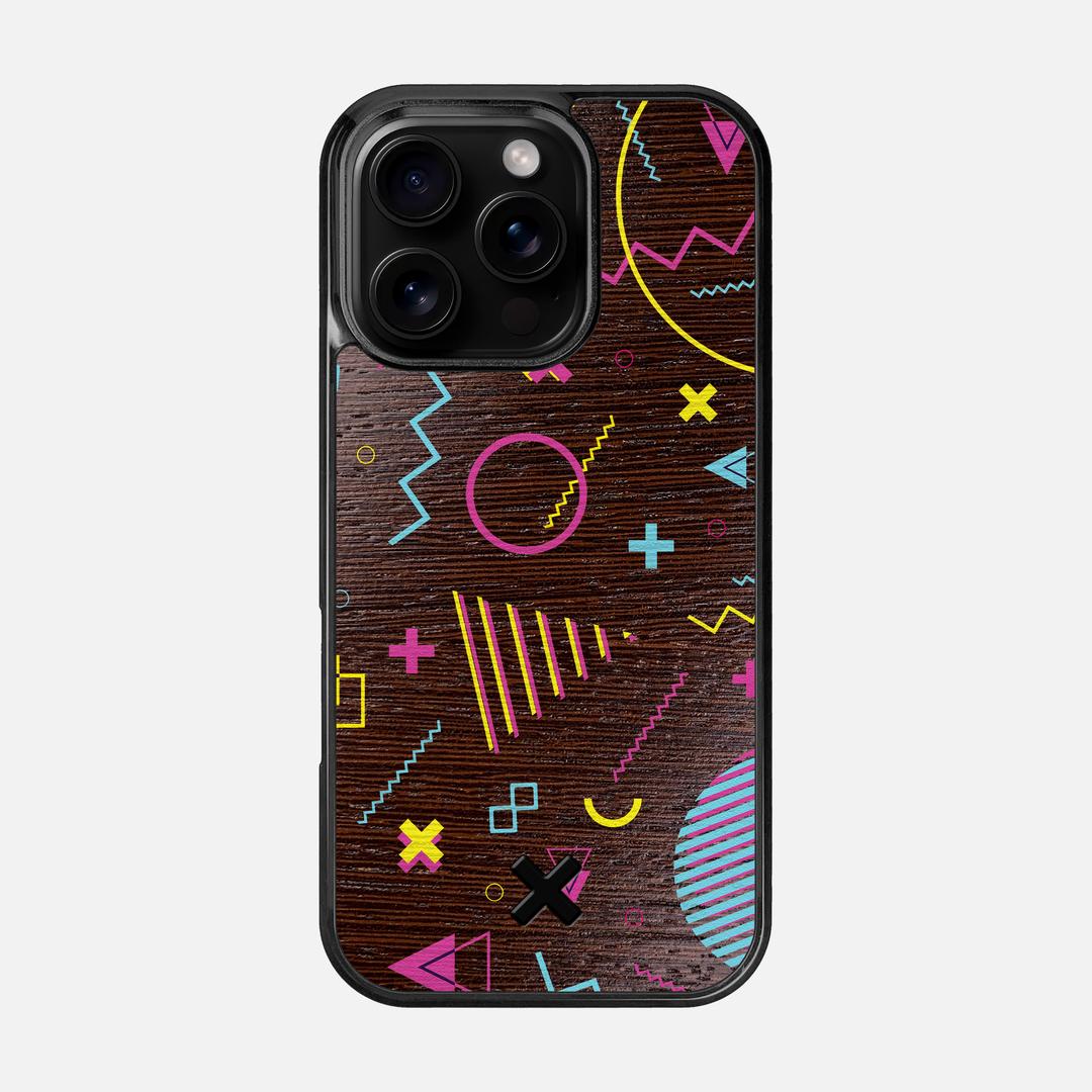 Neon Case for the Apple iPhone 16 Pro featuring a UV Printed Wenge Wood backer with the Keyway X Mark#Phone Model_iPhone 16 Pro