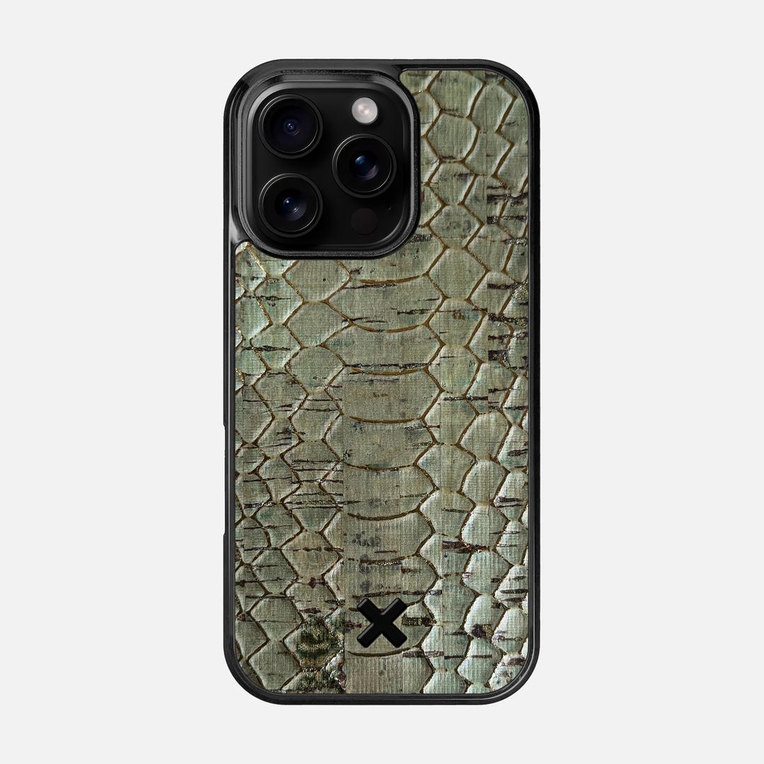 Python Cork Case for the Apple iPhone 16 Pro featuring a Genuine Cork backer with the Keyway X Mark#Phone Model_iPhone 16 Pro