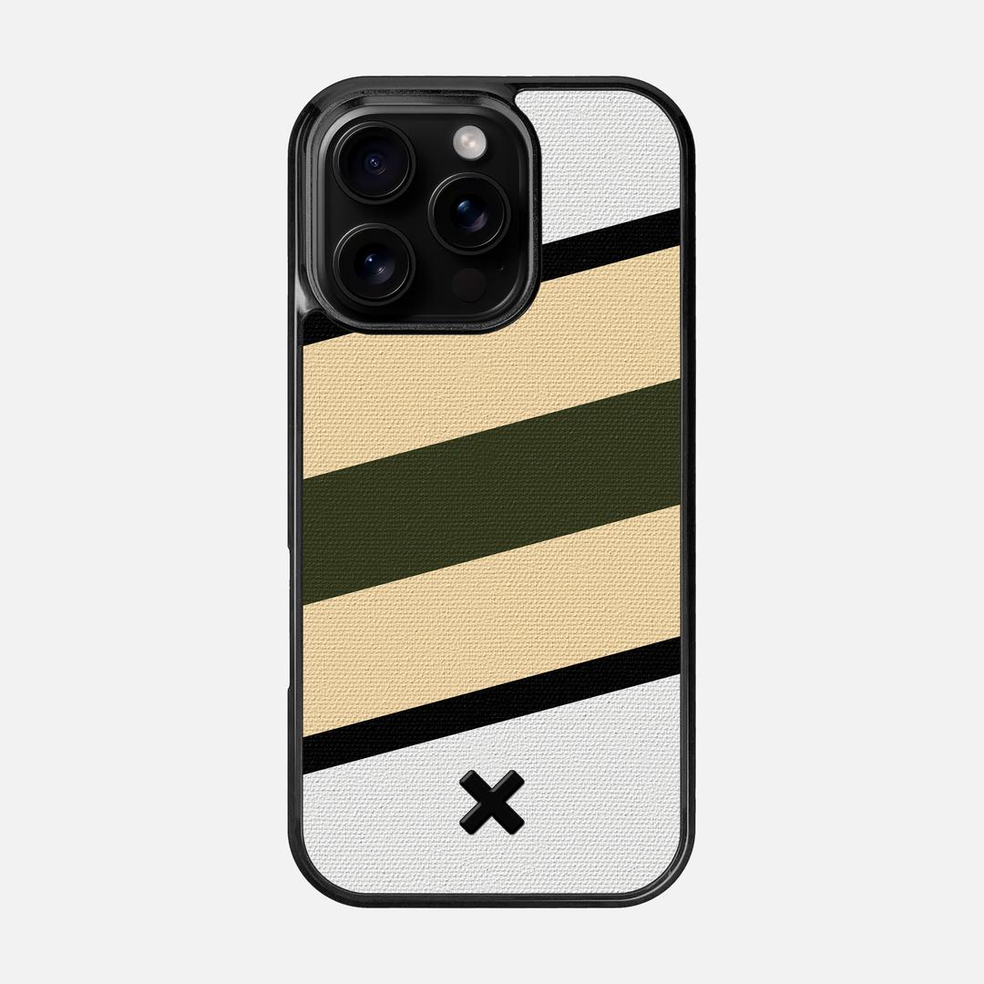 Ridge Case for the Apple iPhone 16 Pro featuring a UV Printed Cotton Canvas backer with the Keyway X Mark#Phone Model_iPhone 16 Pro