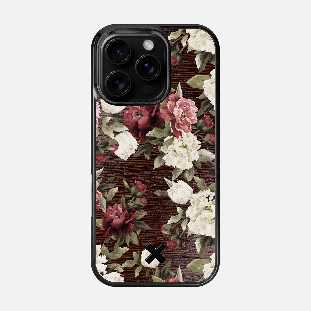 Rose Case for the Apple iPhone 16 Pro featuring a UV Printed Wenge Wood backer with the Keyway X Mark#Phone Model_iPhone 16 Pro