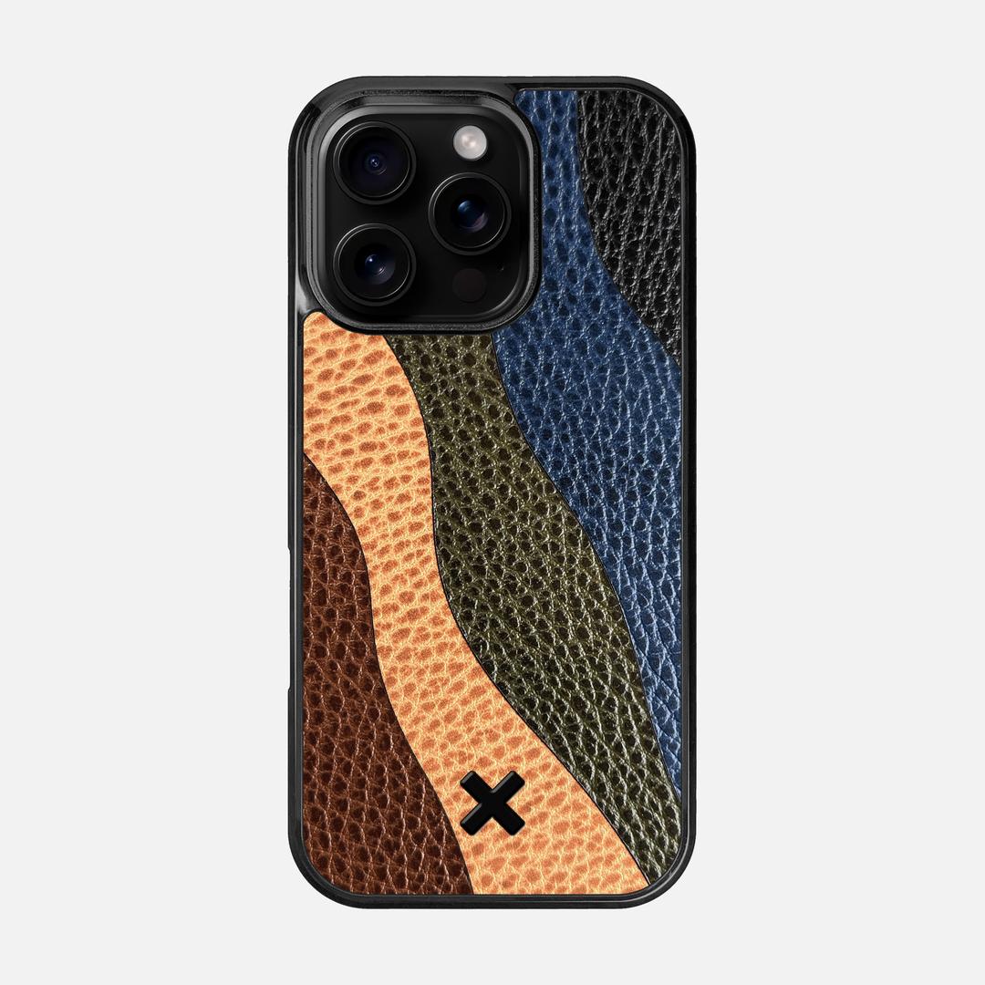 Sable Leather Case for the Apple iPhone 16 Pro featuring a Genuine Leather backer with the Keyway X Mark#Phone Model_iPhone 16 Pro