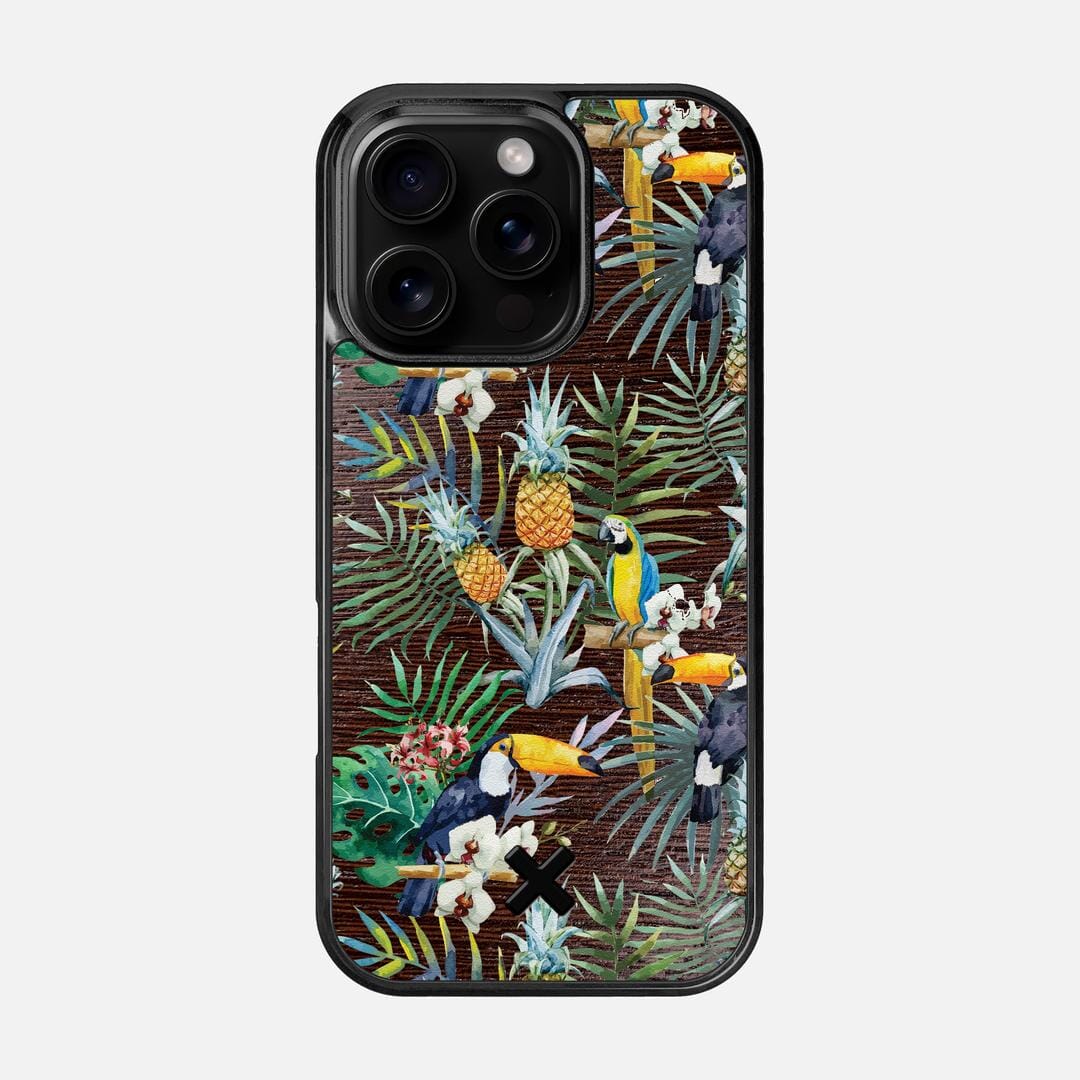 Tropic Case for the Apple iPhone 16 Pro featuring a UV Printed and Wenge Wood backer with the Keyway X Mark#Phone Model_iPhone 16 Pro