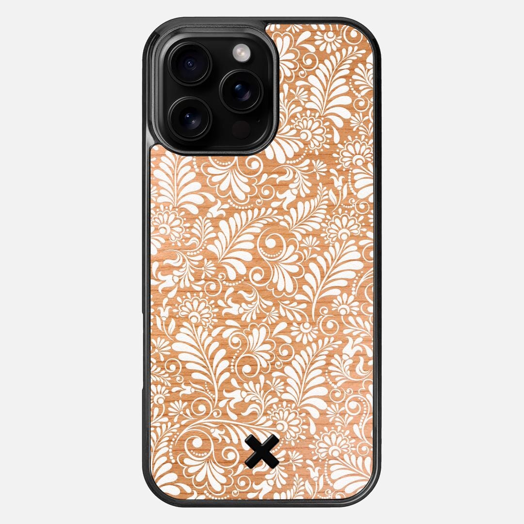 Botanica Case for the Apple iPhone 16 Pro Max featuring a UV Printed Cherry Wood backer with the Keyway X Mark#Phone Model_iPhone 16 Pro Max