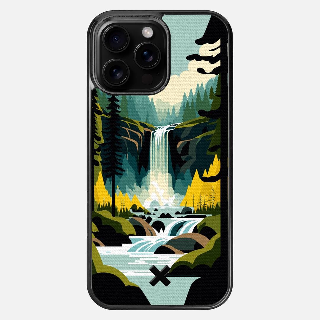 Cascade Case for the Apple iPhone 16 Pro Max featuring a UV Printed Cotton Canvas backer with the Keyway X Mark#Phone Model_iPhone 16 Pro Max