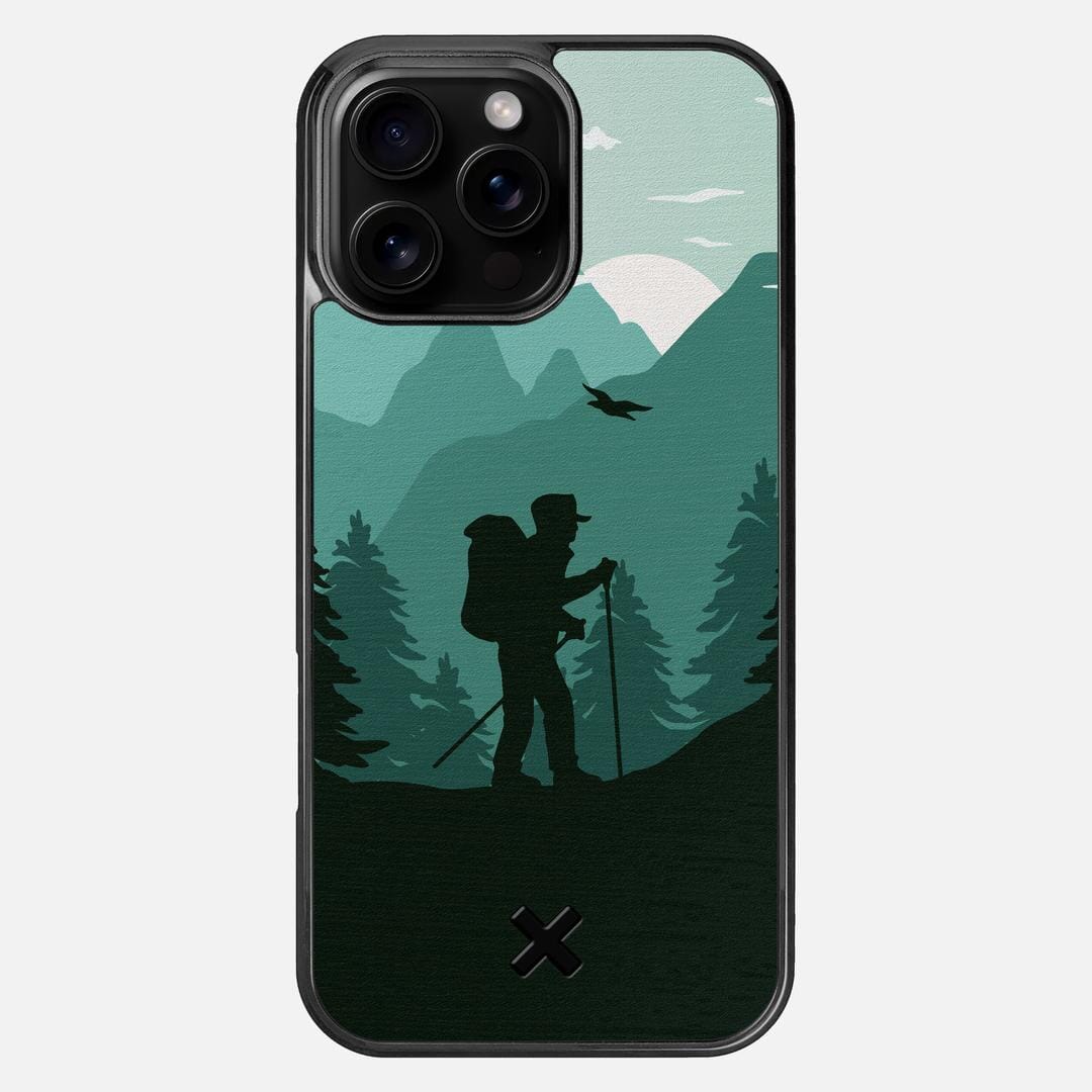 Hiker Case for the Apple iPhone 16 Pro Max featuring a UV Printed Wenge Wood backer with the Keyway X Mark#Phone Model_iPhone 16 Pro Max