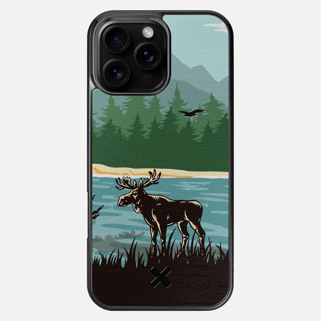Moose Tracks Case for the Apple iPhone 16 Pro Max featuring a UV Printed Wenge Wood backer with the Keyway X Mark#Phone Model_iPhone 16 Pro Max