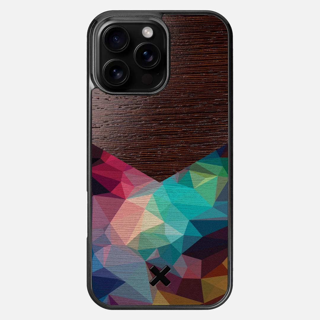 Prism Case for the Apple iPhone 16 Pro Max featuring a UV Printed Wenge Wood backer with the Keyway X Mark#Phone Model_iPhone 16 Pro Max