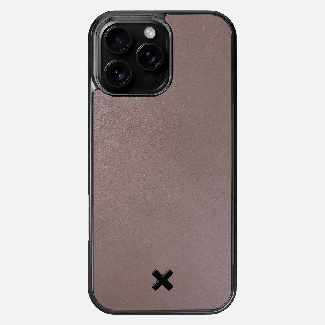 Slate Leather Case for the Apple iPhone 16 Pro Max featuring a Genuine Leather backer with the Keyway X Mark#Phone Model_iPhone 16 Pro Max