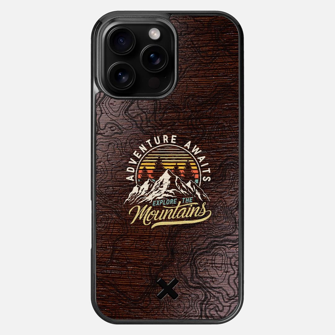 Wanderlust Case for the Apple iPhone 16 Pro Max featuring a UV Printed Wenge Wood backer with the Keyway X Mark#Phone Model_iPhone 16 Pro Max