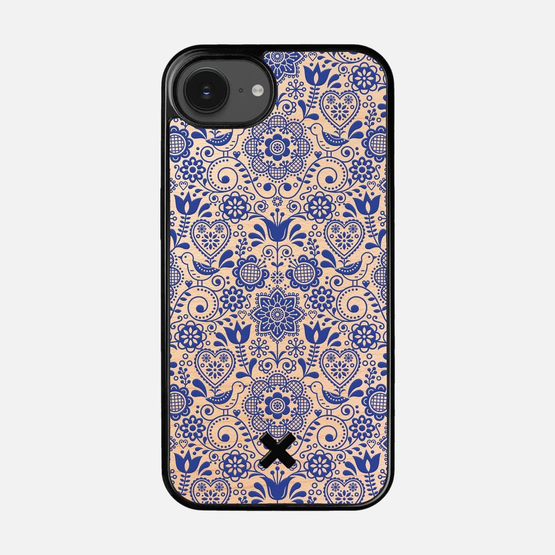 Bloom Case for the Apple iPhone 16e featuring a UV Printed Maple Wood backer with the Keyway X Mark#Phone Model_iPhone 16e