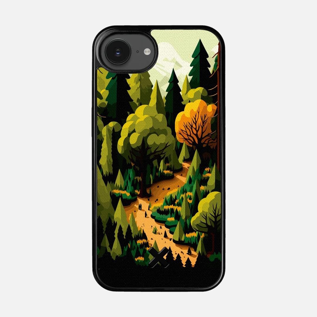 Evergreen Case for the Apple iPhone 16e featuring a UV Printed Cotton Canvas backer with the Keyway X Mark#Phone Model_iPhone 16e