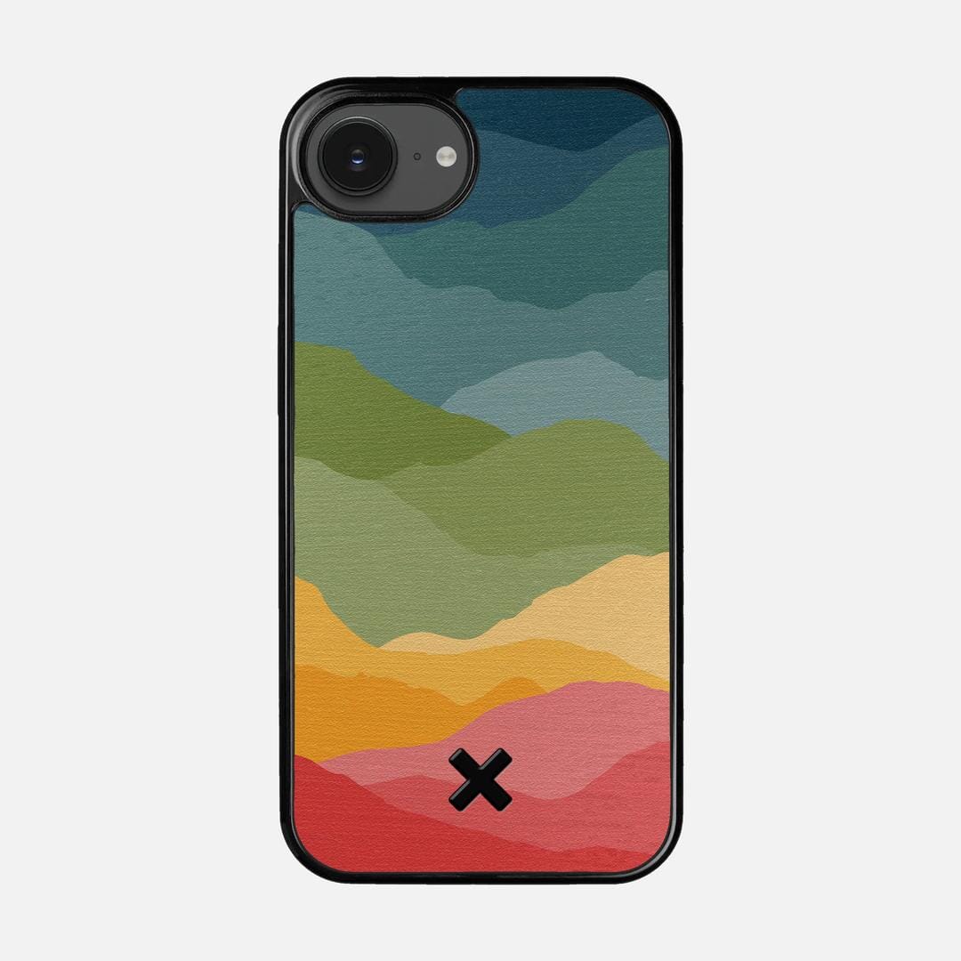 Gamut Case for the Apple iPhone 16e featuring a UV Printed Wenge Wood backer with the Keyway X Mark#Phone Model_iPhone 16e