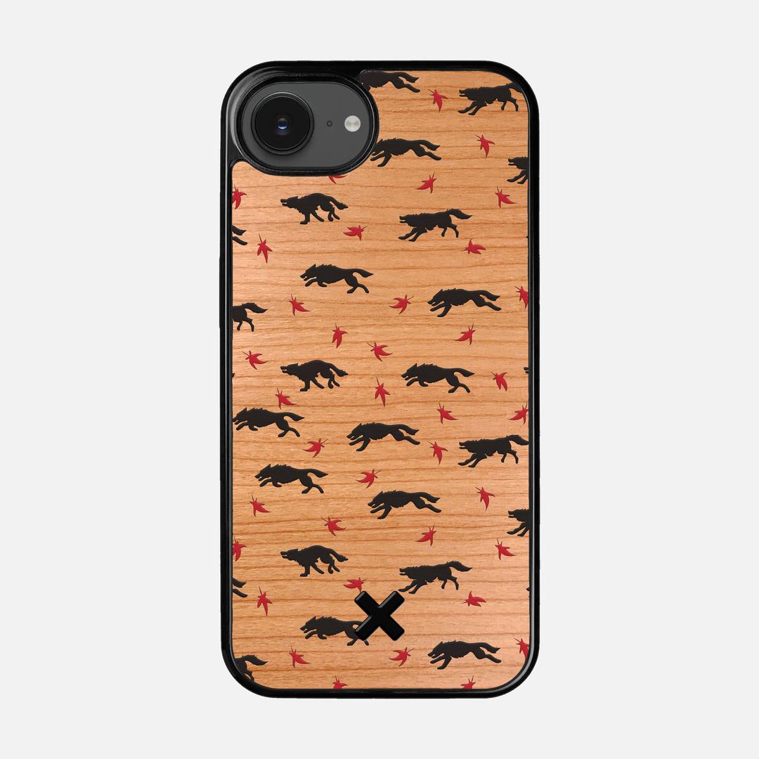 Lupine Case for the Apple iPhone 16e featuring a UV Printed Cherry Wood backer with the Keyway X Mark#Phone Model_iPhone 16e