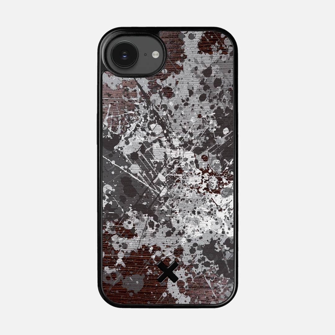 Mono Case for the Apple iPhone 16e featuring a UV Printed Wenge Wood backer with the Keyway X Mark#Phone Model_iPhone 16e