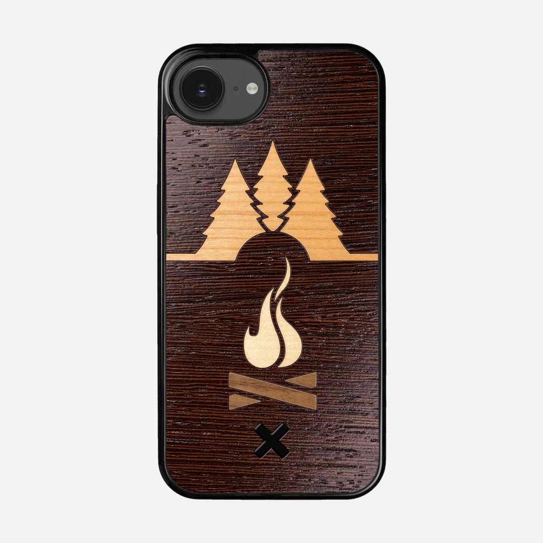Nomad Case for the Apple iPhone 16e featuring a Wenge, Cherry, Maple, and Walnut Wood backer with the Keyway X Mark#Phone Model_iPhone 16e