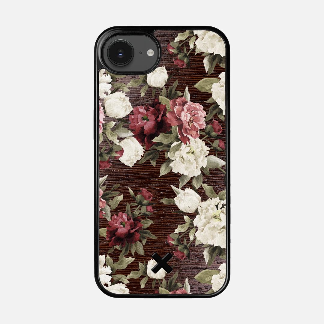 Rose Case for the Apple iPhone 16e featuring a UV Printed Wenge Wood backer with the Keyway X Mark#Phone Model_iPhone 16e