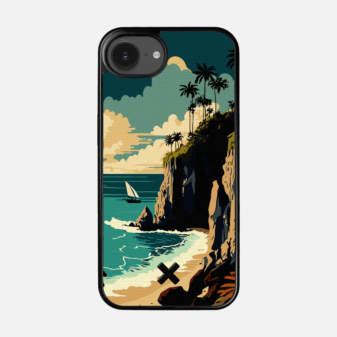 Seaside Case for the Apple iPhone 16e featuring a UV Printed Cotton Canvas backer with the Keyway X Mark#Phone Model_iPhone 16e