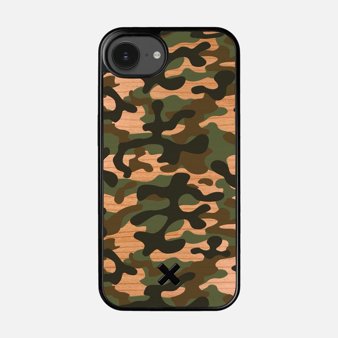 Trooper Case for the Apple iPhone 16e featuring a UV Printed and Cherry Wood backer with the Keyway X Mark#Phone Model_iPhone 16e