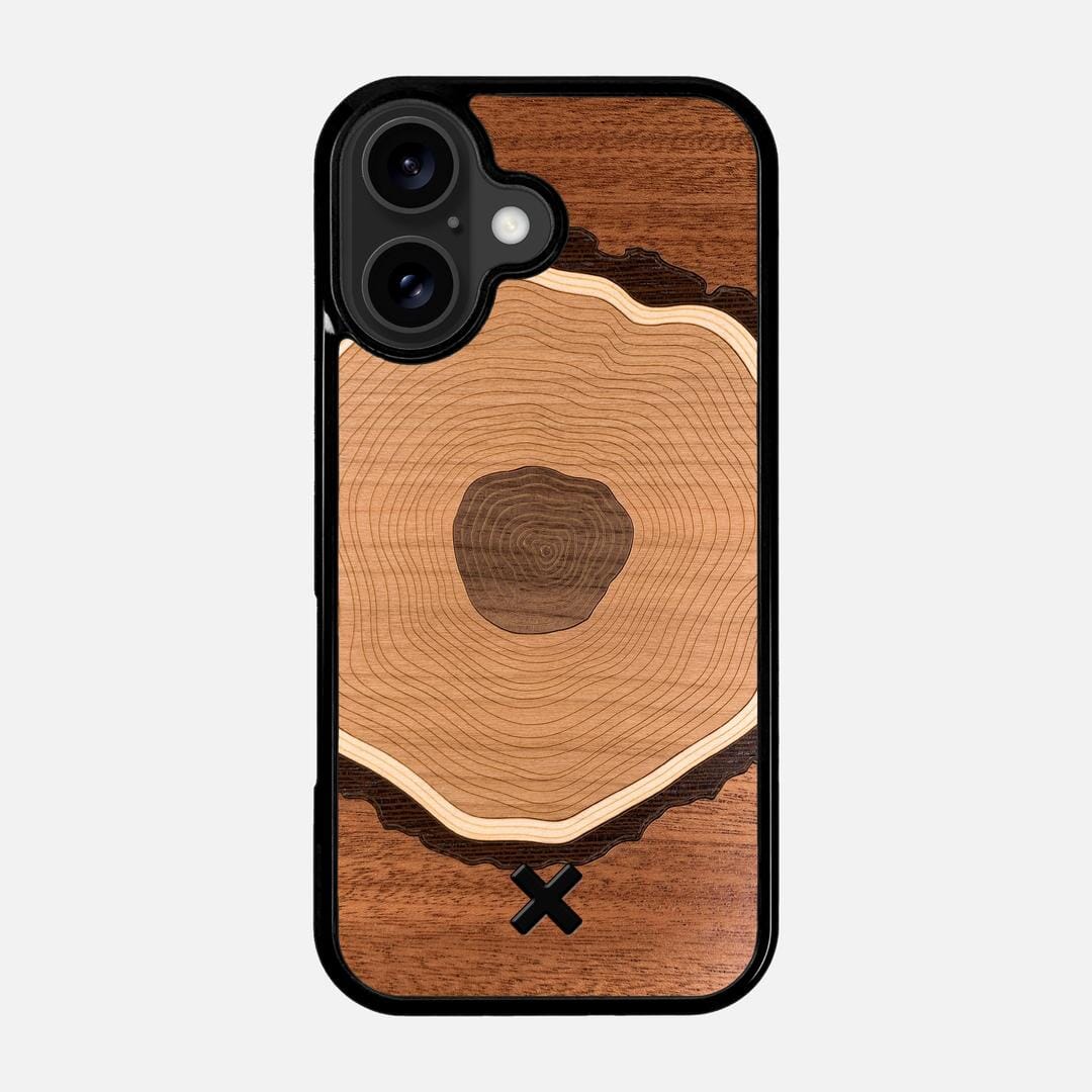 Arbor Case for the Apple iPhone 17 featuring a Sapele, Wenge, Maple, Cherry, and Walnut Wood backer with the Keyway X Mark#Phone Model_iPhone 17