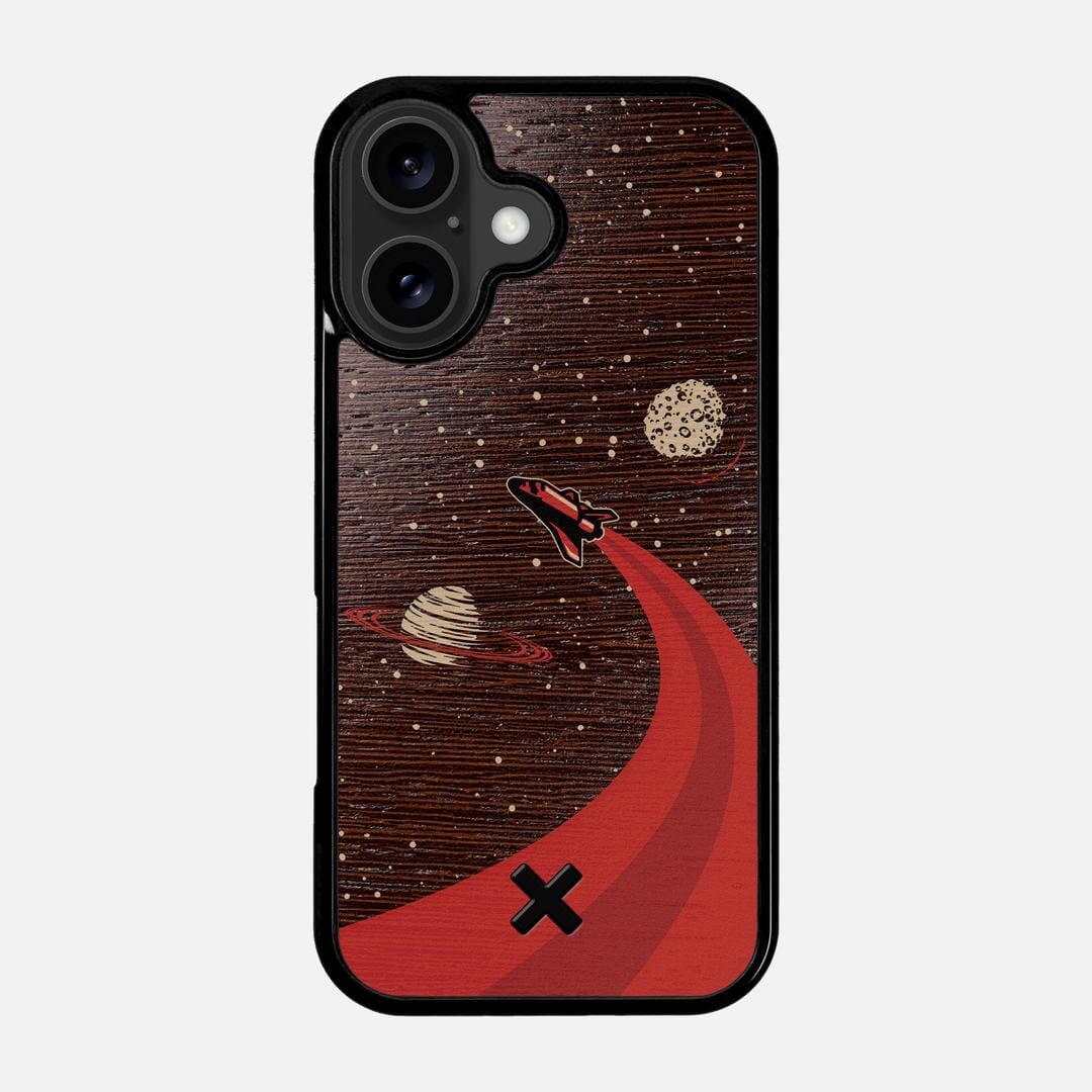 Booster Case for the Apple iPhone 17 featuring a UV Printed Wenge Wood backer with the Keyway X Mark#Phone Model_iPhone 17