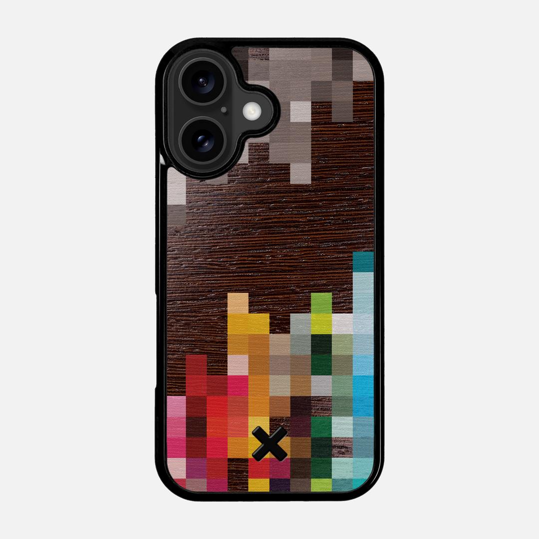 Pixelation Case for the Apple iPhone 17 featuring a UV Printed Wenge Wood backer with the Keyway X Mark#Phone Model_iPhone 17