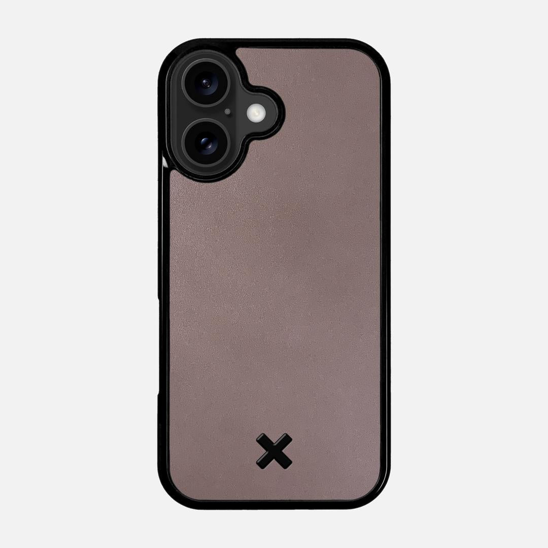 Slate Leather Case for the Apple iPhone 17 featuring a Genuine Leather backer with the Keyway X Mark#Phone Model_iPhone 17
