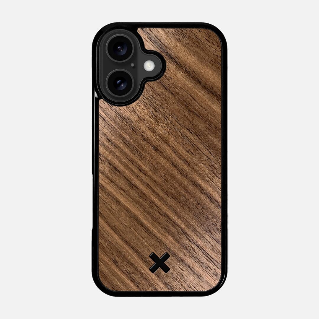 Walnut Pure Case for the Apple iPhone 17 featuring a Walnut Wood backer with the Keyway X Mark#Phone Model_iPhone 17
