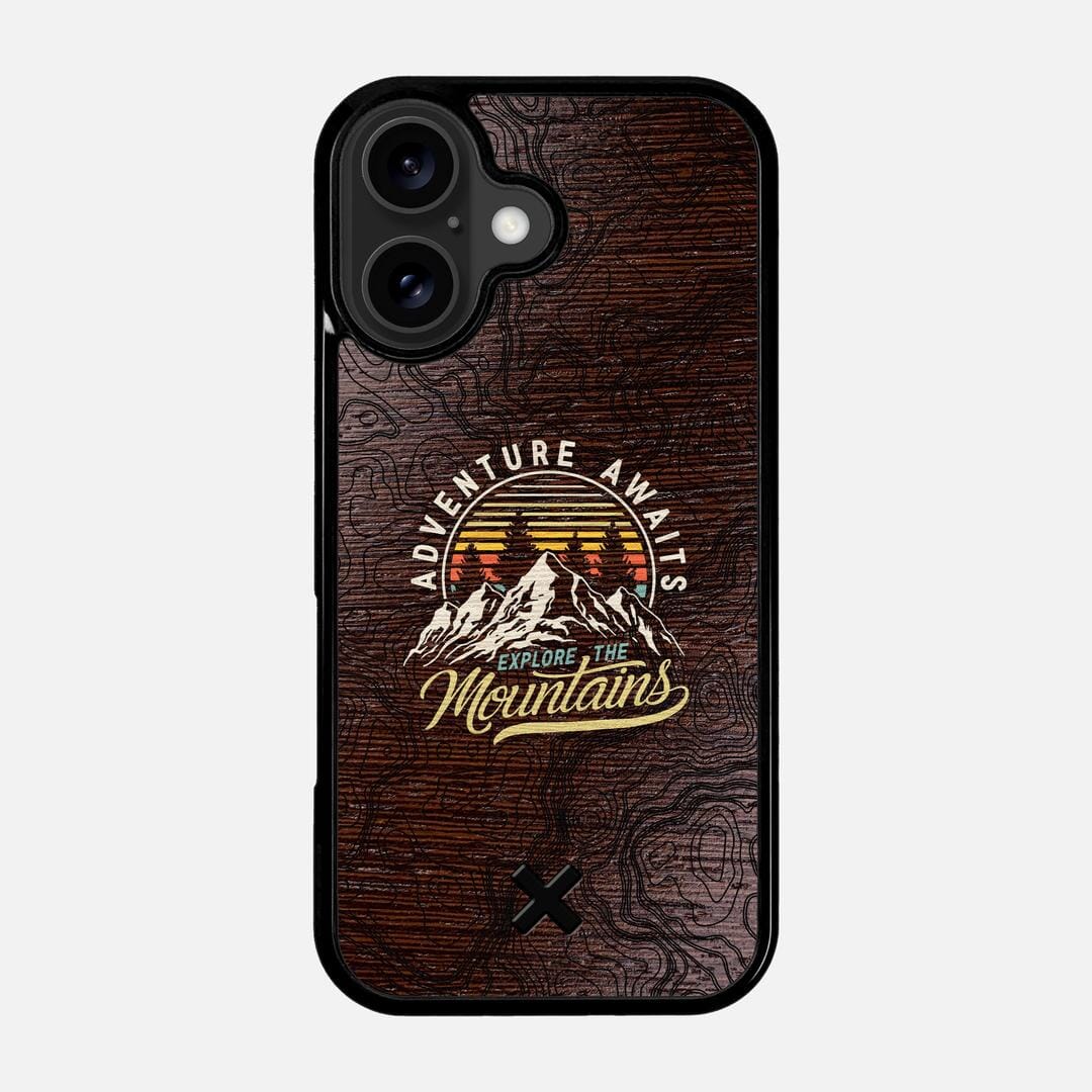 Wanderlust Case for the Apple iPhone 17 featuring a UV Printed Wenge Wood backer with the Keyway X Mark#Phone Model_iPhone 17