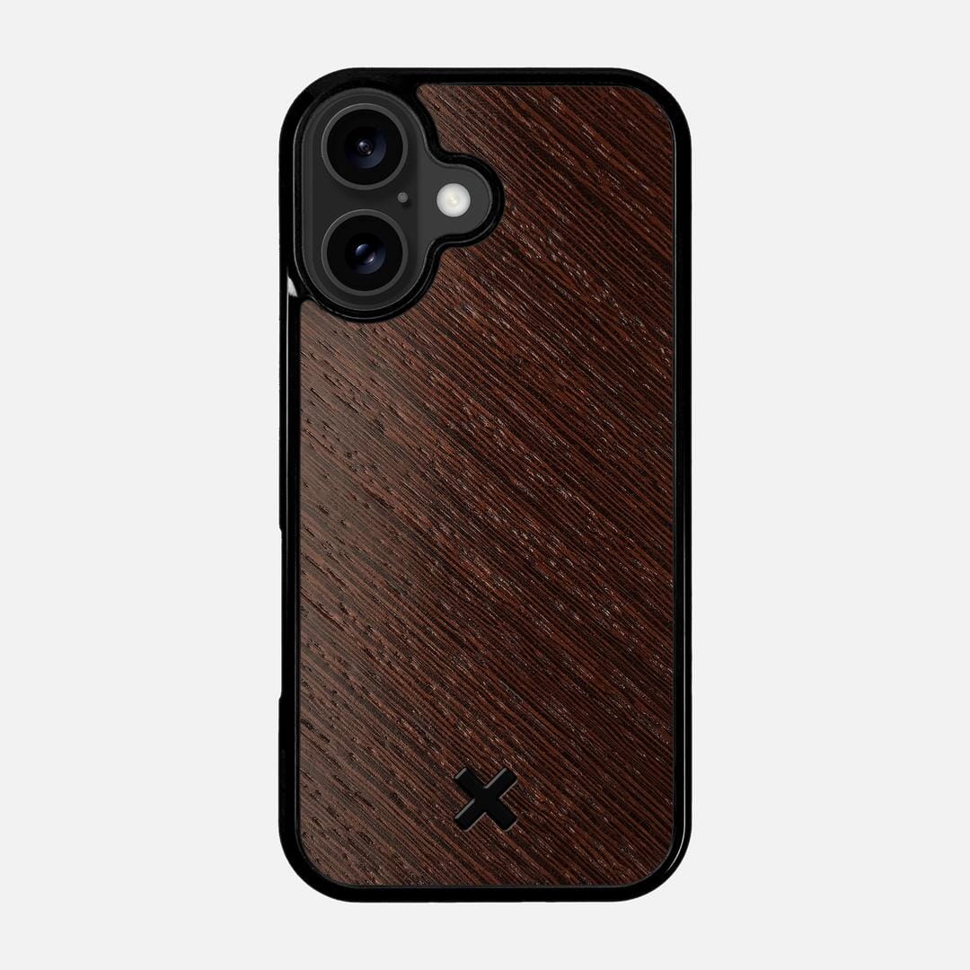 Wenge Pure Case for the Apple iPhone 17 featuring a Wenge Wood backer with the Keyway X Mark#Phone Model_iPhone 17