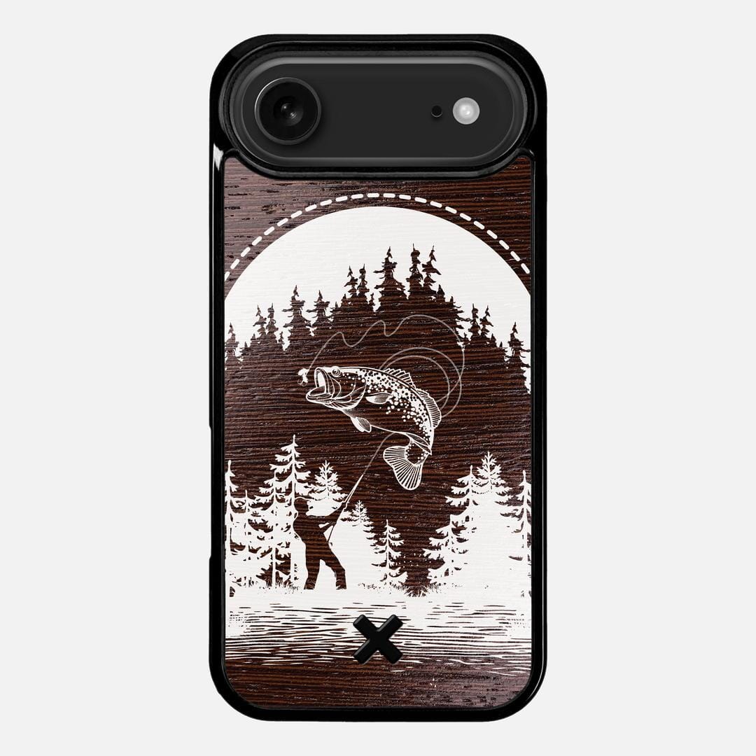 Angler Case for the Apple iPhone 17 Air featuring a UV Print and Wenge Wood backer with the Keyway X Mark#Phone Model_iPhone 17 Air
