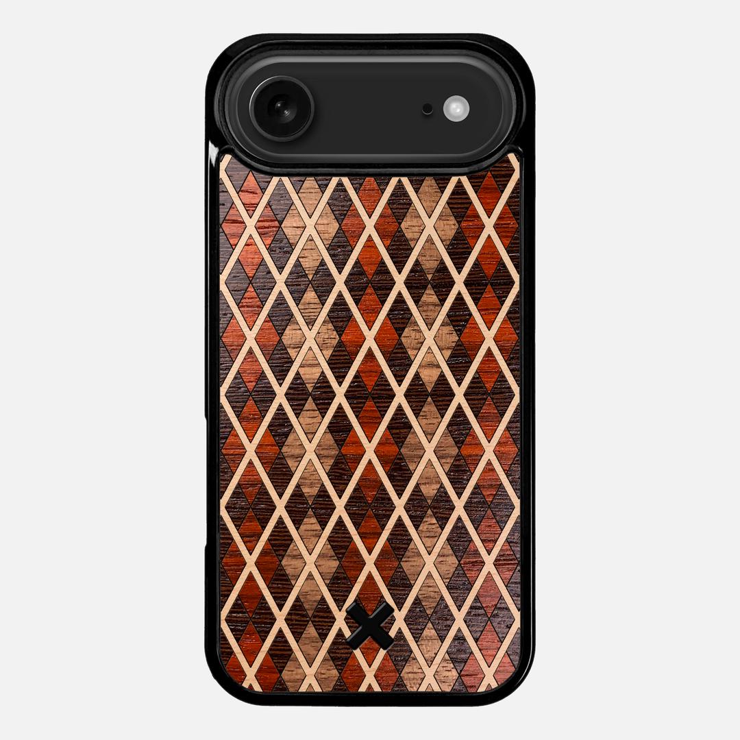 Argyle Case for the Apple iPhone 17 Air featuring a Walnut, Padauk, Wenge, and Maple Wood backer with the Keyway X Mark#Phone Model_iPhone 17 Air