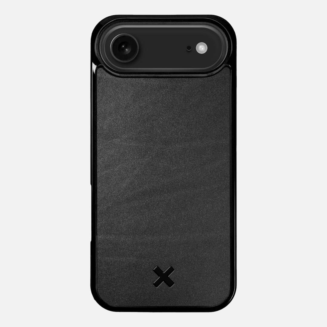Charcoal Leather Case for the Apple iPhone 17 Air featuring a Genuine Leather backer with the Keyway X Mark#Phone Model_iPhone 17 Air
