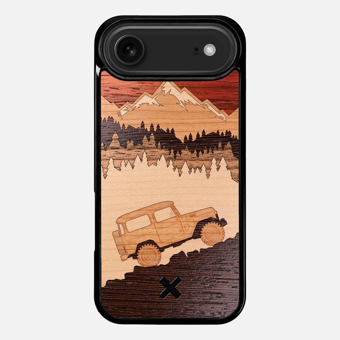 Off-Road Case for the Apple iPhone 17 Air featuring a Padauk, Cherry, Maple, and Walnut Wood backer with the Keyway X Mark#Phone Model_iPhone 17 Air