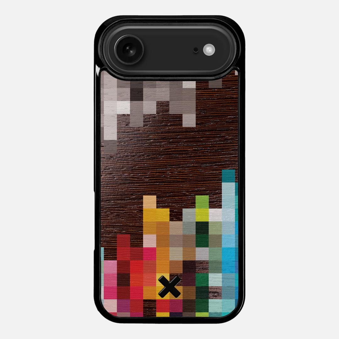 Pixelation Case for the Apple iPhone 17 Air featuring a UV Printed Wenge Wood backer with the Keyway X Mark#Phone Model_iPhone 17 Air