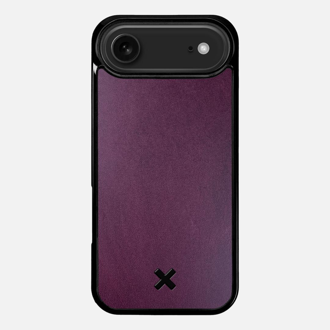 Plum Leather Case for the Apple iPhone 17 Air featuring a Genuine Leather backer with the Keyway X Mark#Phone Model_iPhone 17 Air