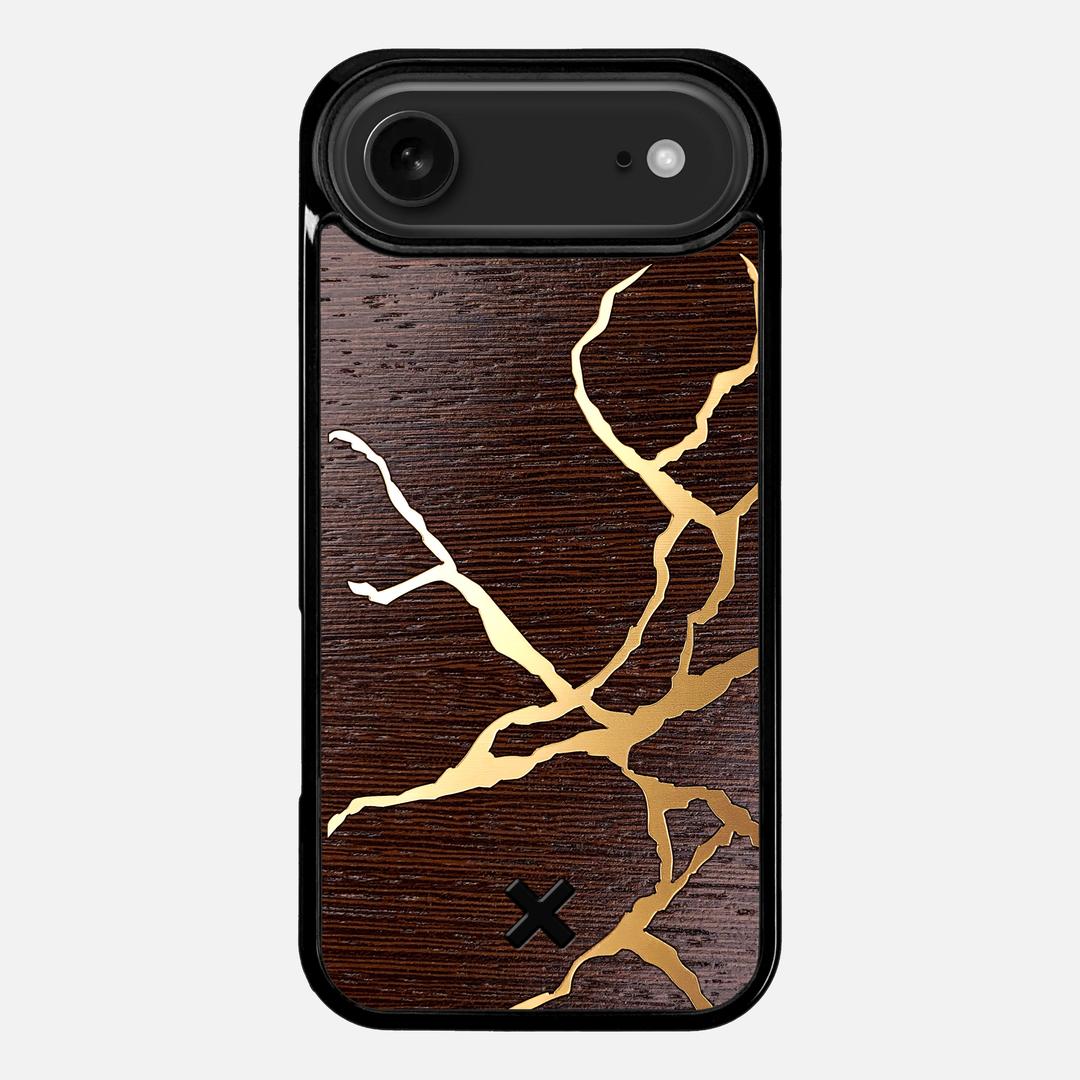 Restore Case for the Apple iPhone 17 Air featuring a Gold and Wenge Wood backer with the Keyway X Mark#Phone Model_iPhone 17 Air